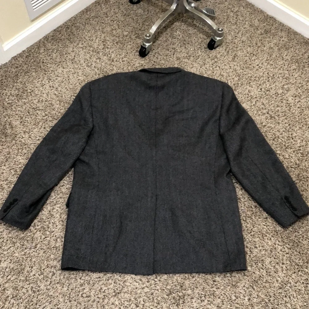 Hart Schaffner Marx Blazer Suit Jacket Size 44 Gray